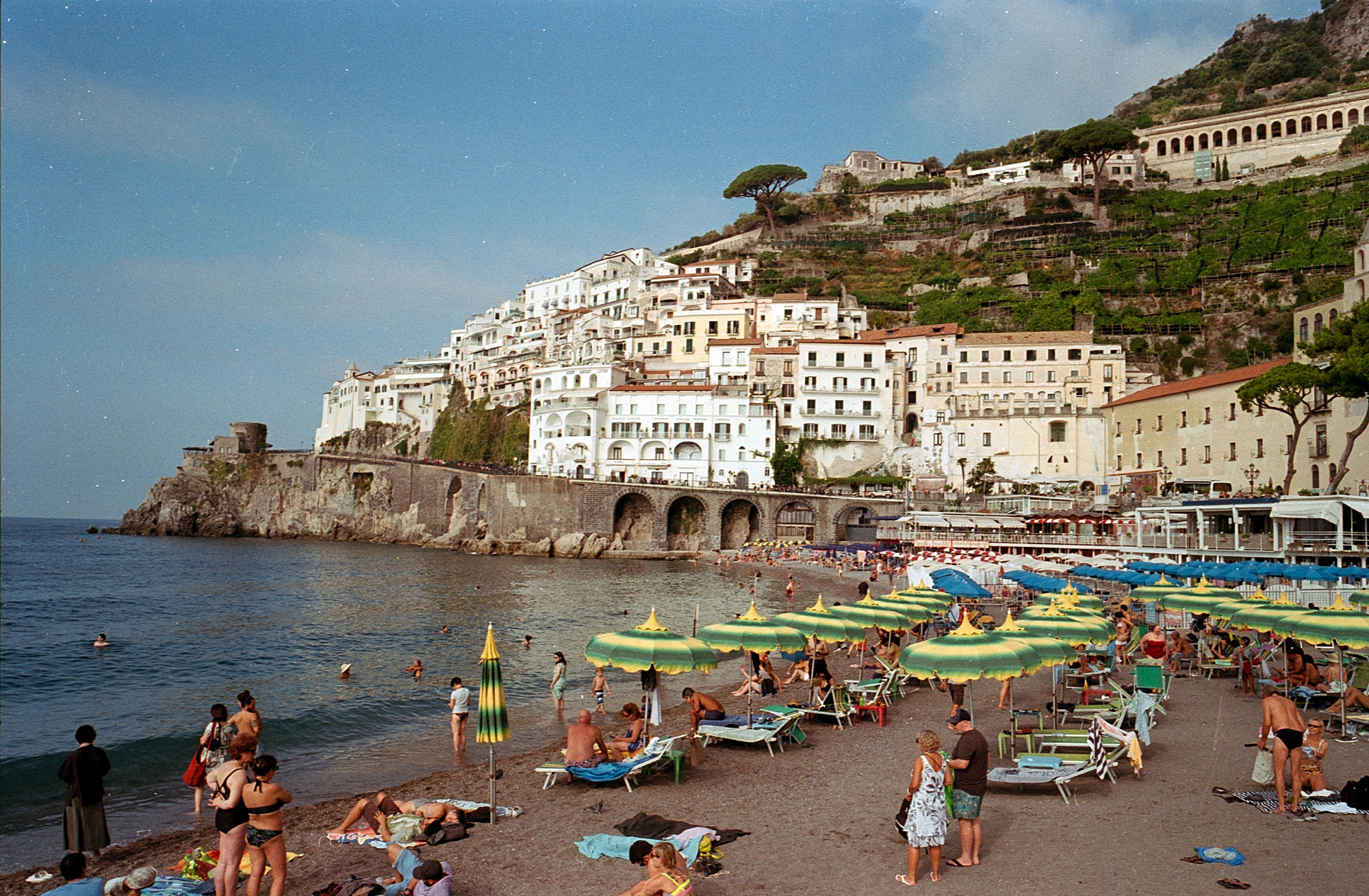Film photo of the Amalfi Coast in Italy