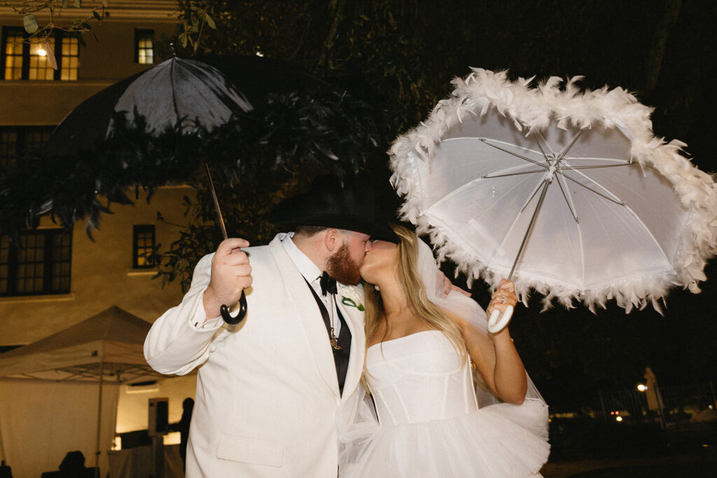 wedding send off from a spanish moss wedding