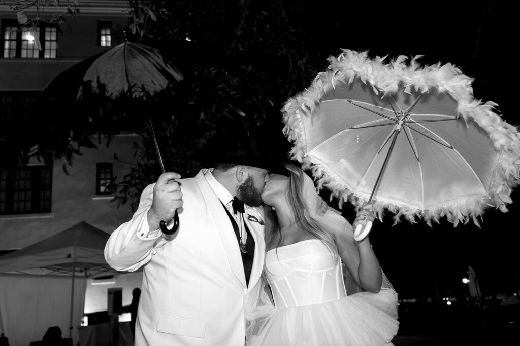 bride and groom candid wedding photos from a spanish moss wedding