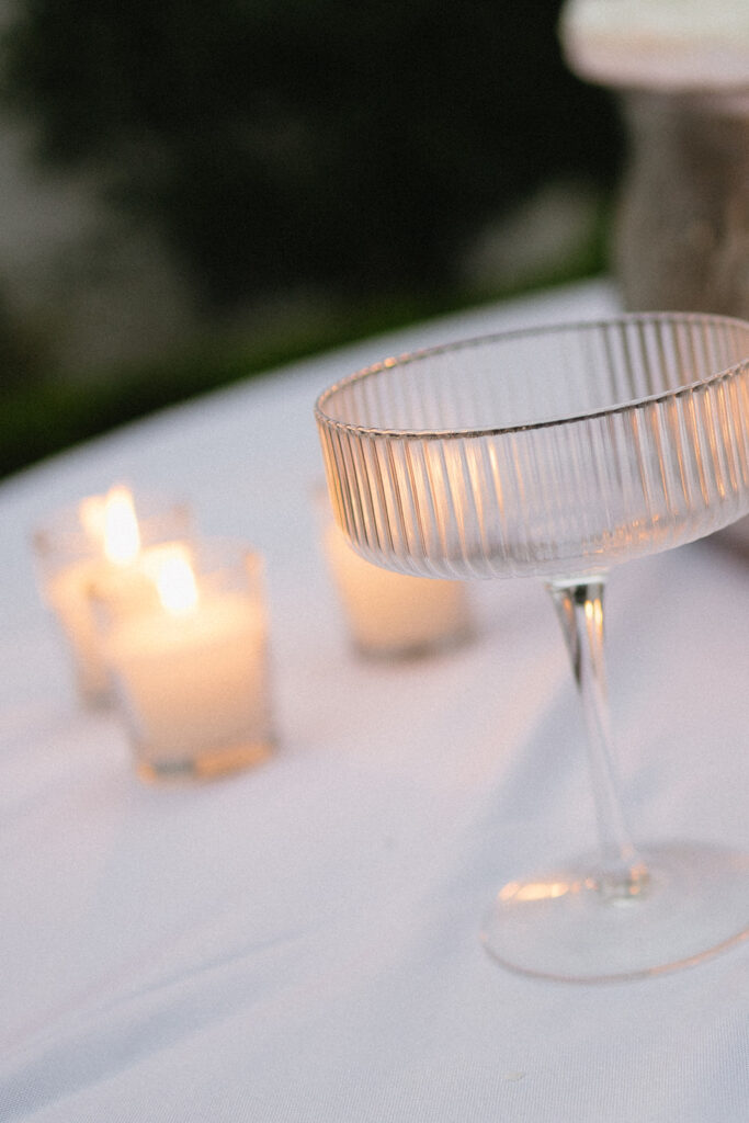 wedding reception details from a spanish moss wedding