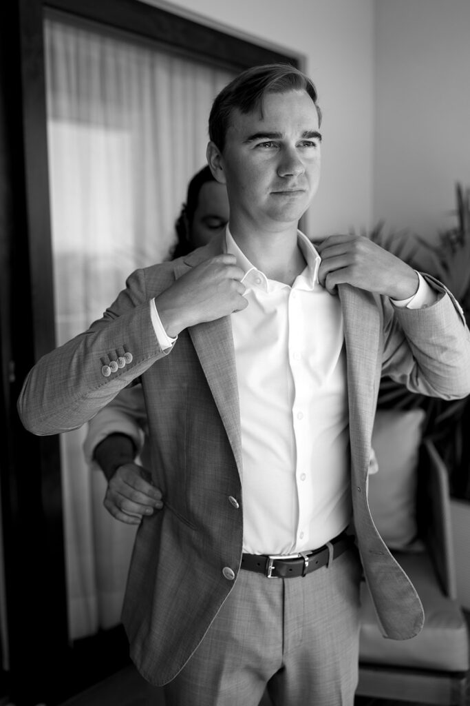 groom getting ready