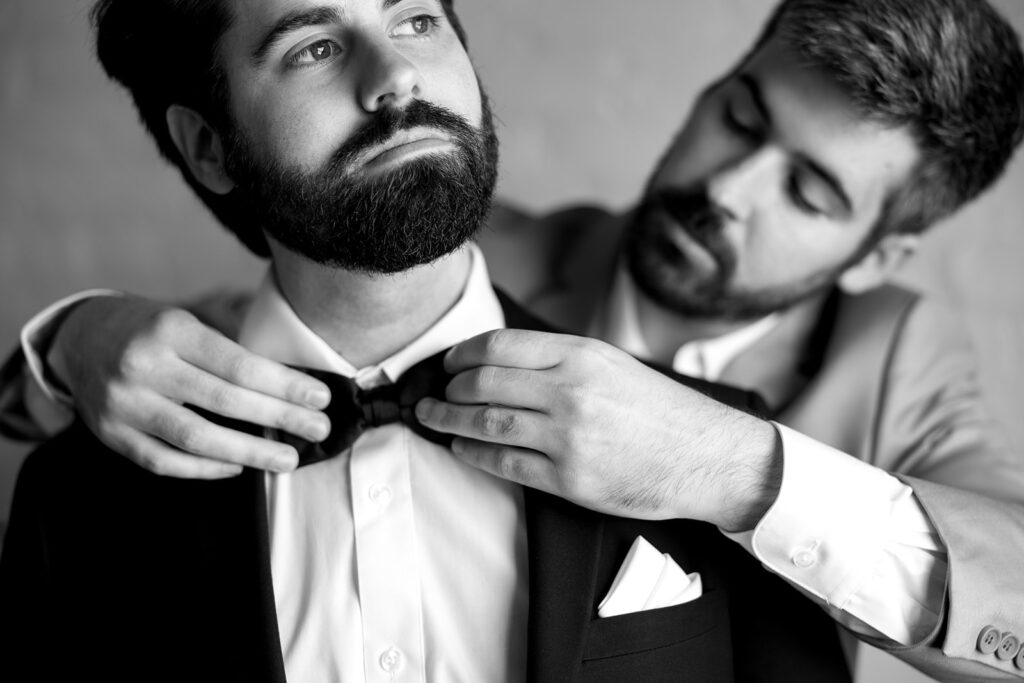 groom getting ready