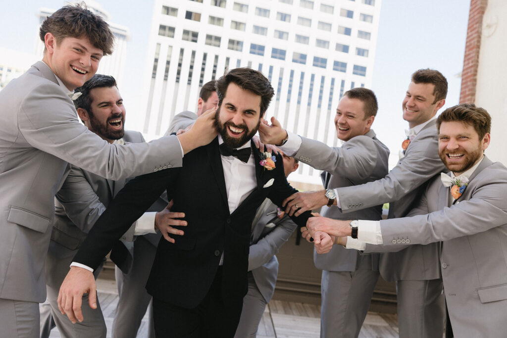 groom getting ready