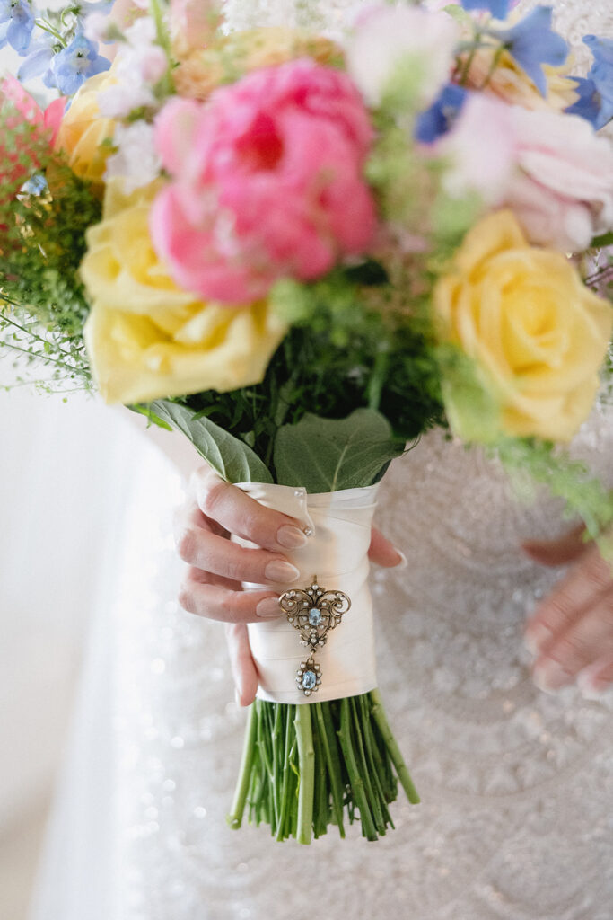 bride getting ready on her wedding day