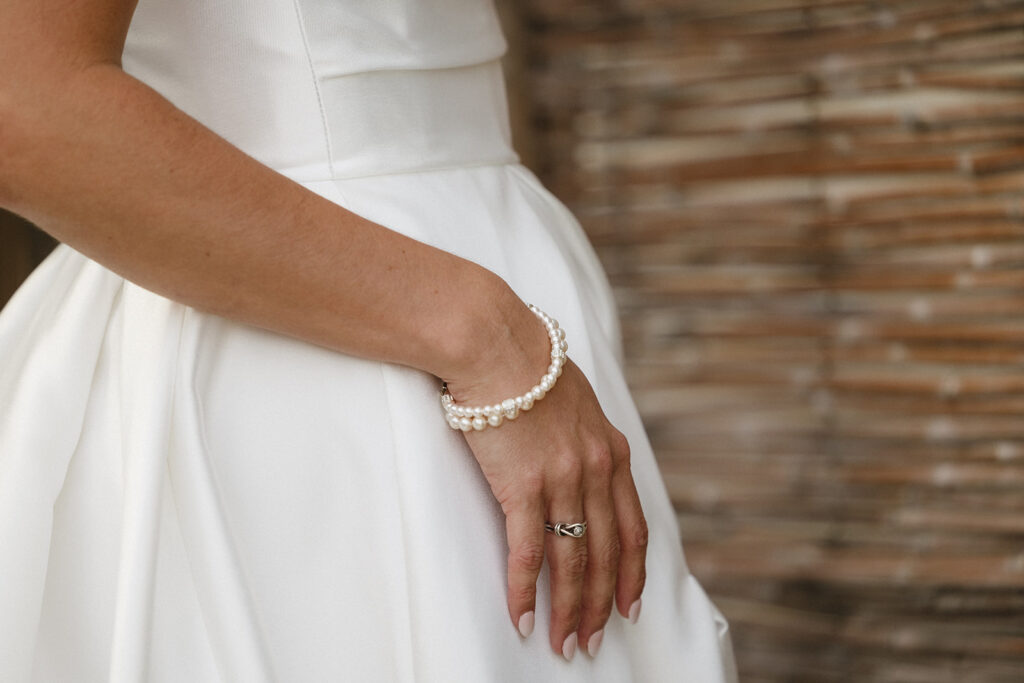 bride getting ready for her wedding