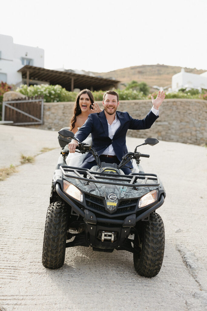 a destination wedding in mykonos
