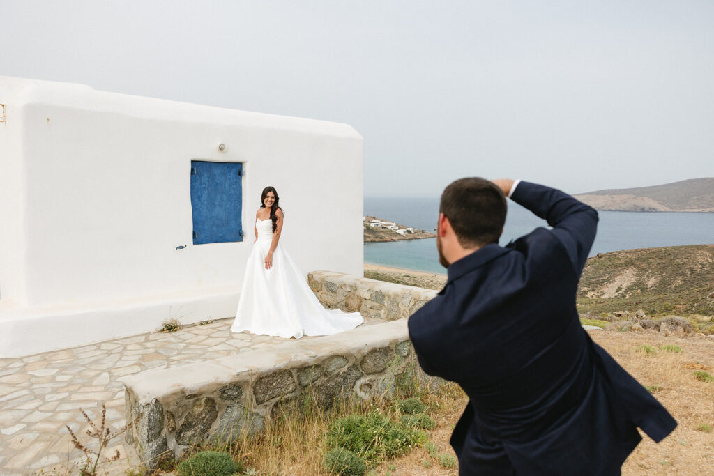 a destination wedding in mykonos