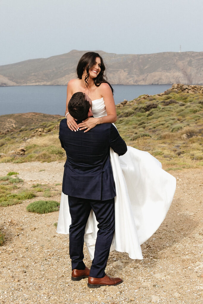 a destination wedding in mykonos
