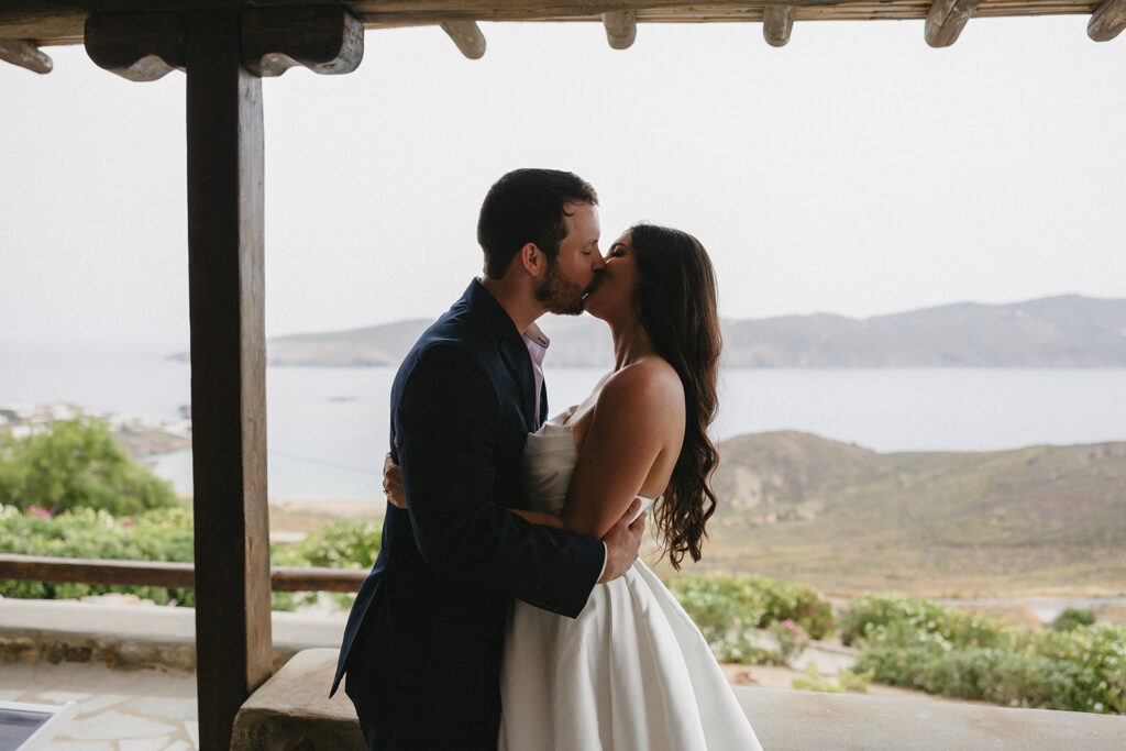 a destination wedding in mykonos