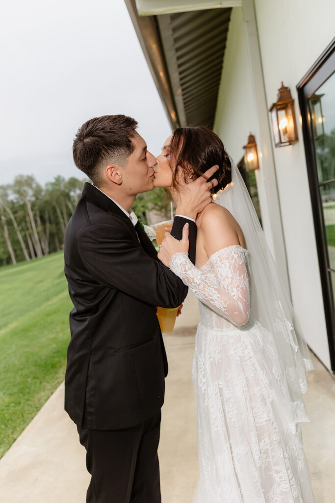 couple taking wedding photos in houston
