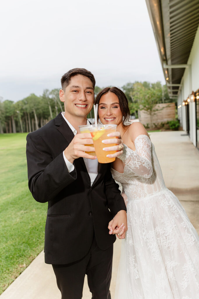 couple taking wedding photos in houston
