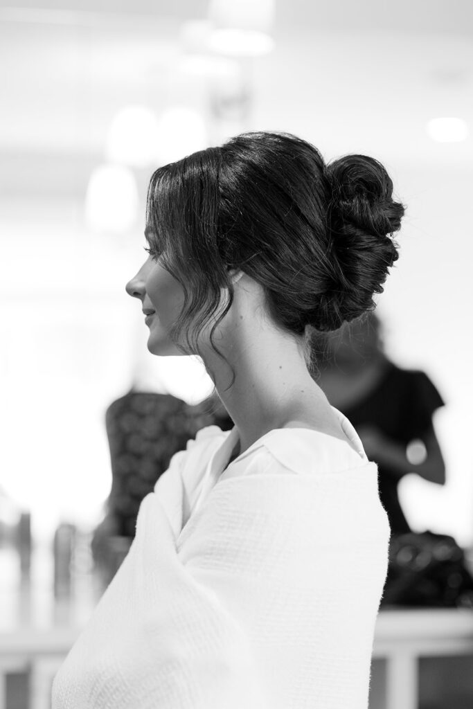 bride getting ready for her wedding