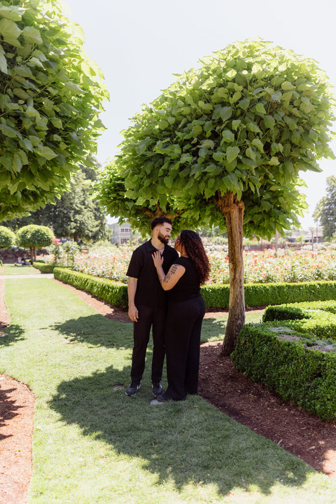 an outdoor couples session