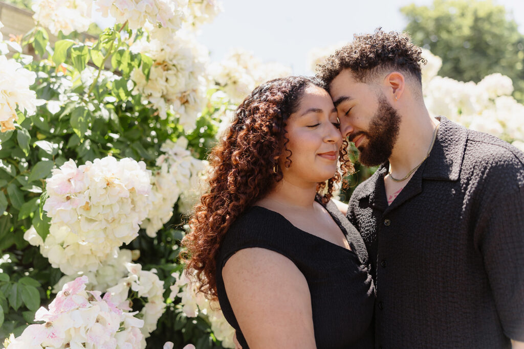 an outdoor couples session