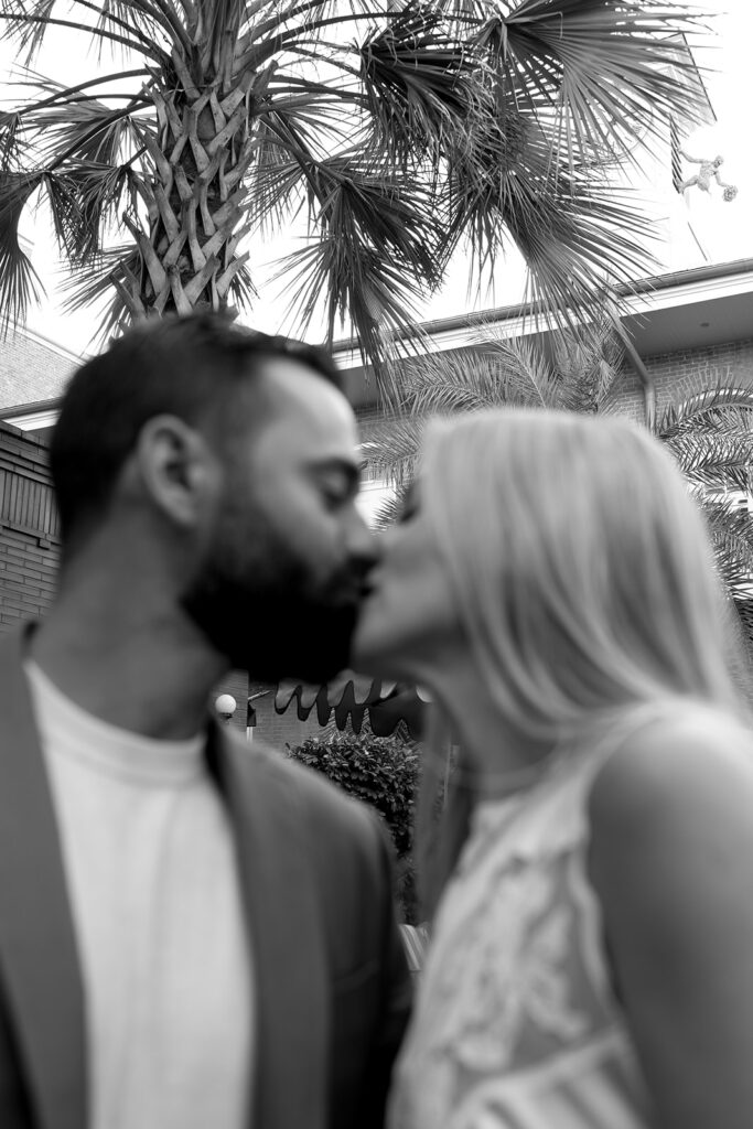 a couple taking pre wedding photos in new orleans
