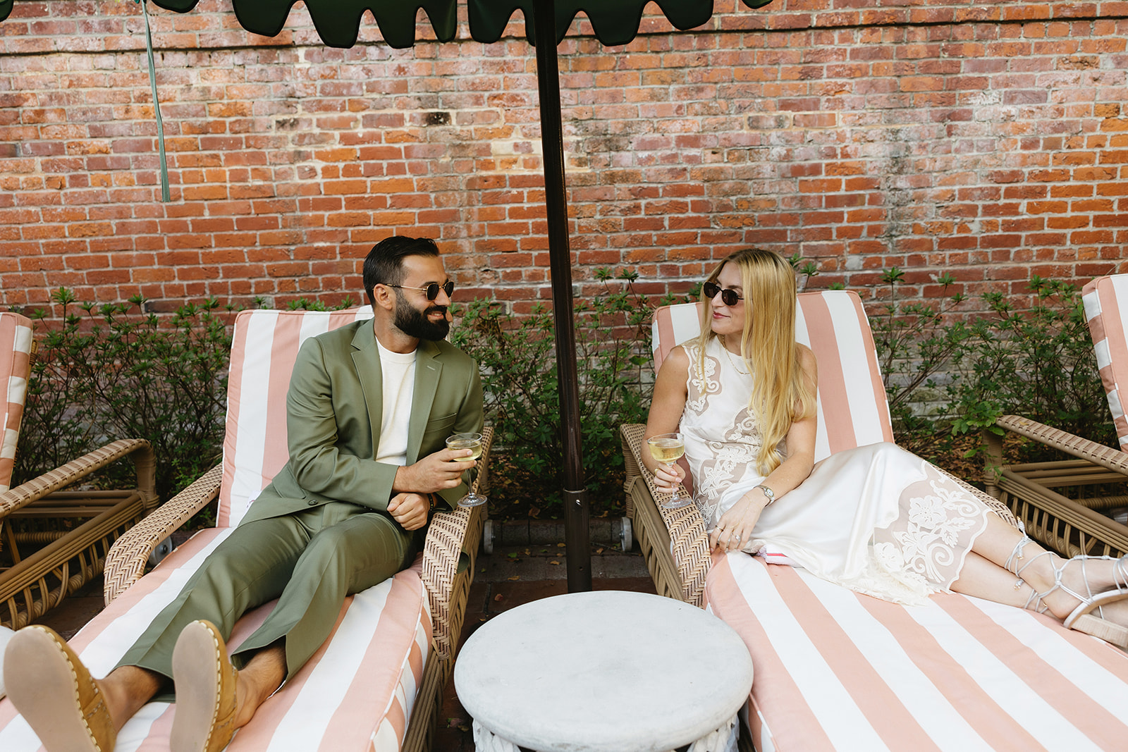 a couple taking pre wedding photos in new orleans