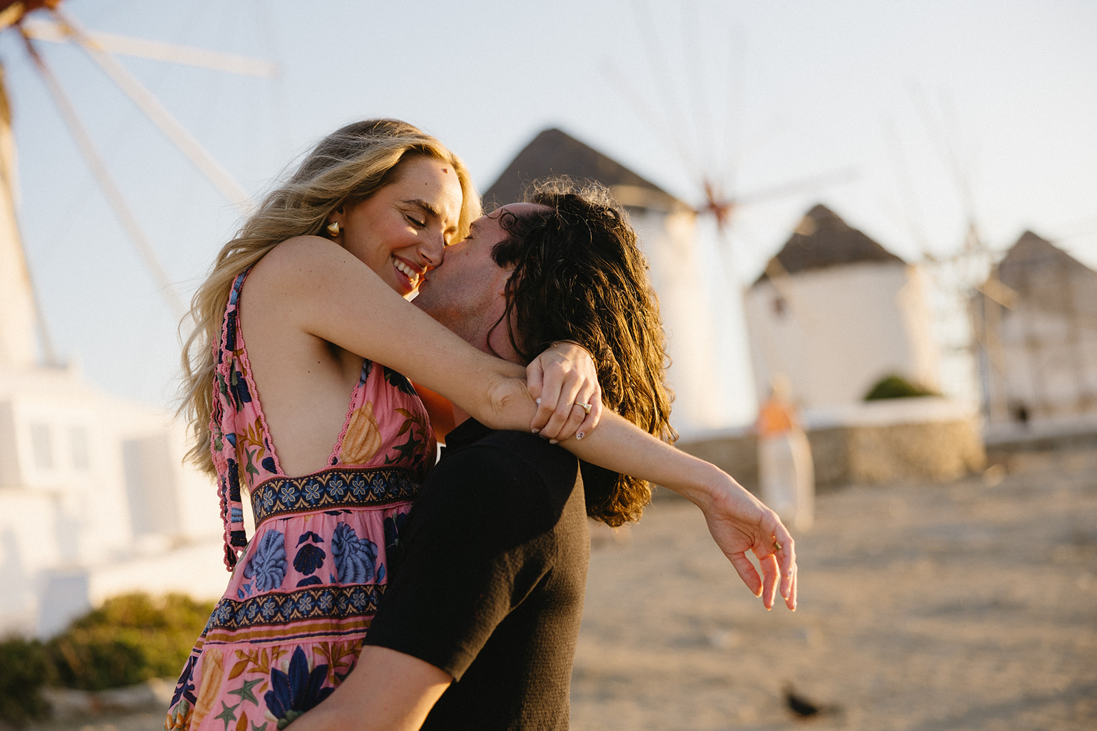 a romantic couples session in greece