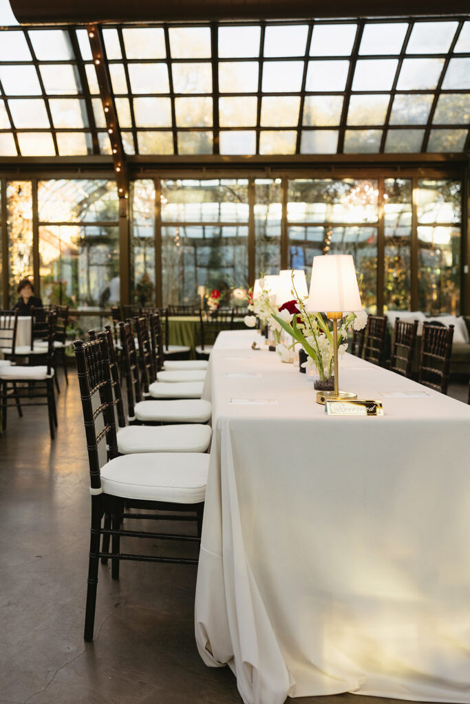 a fashion forward wedding reception at bryan museum
