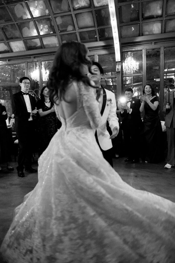 documentary wedding reception photos at bryan museum