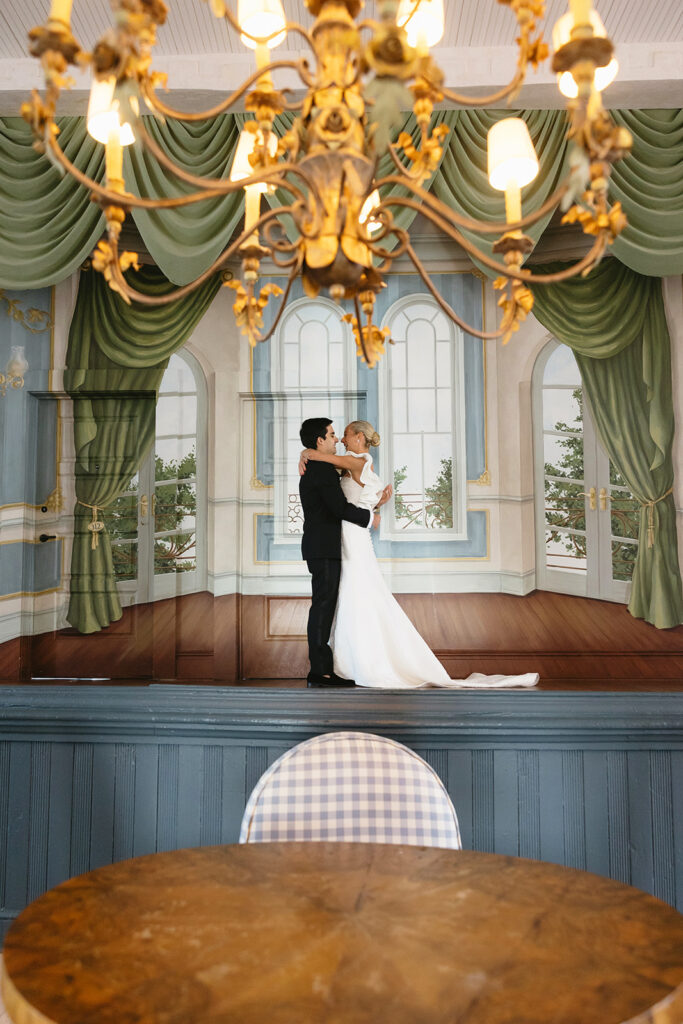 Bride and groom on their wedding day
