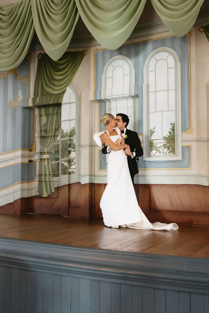 Bride and groom on their wedding day
