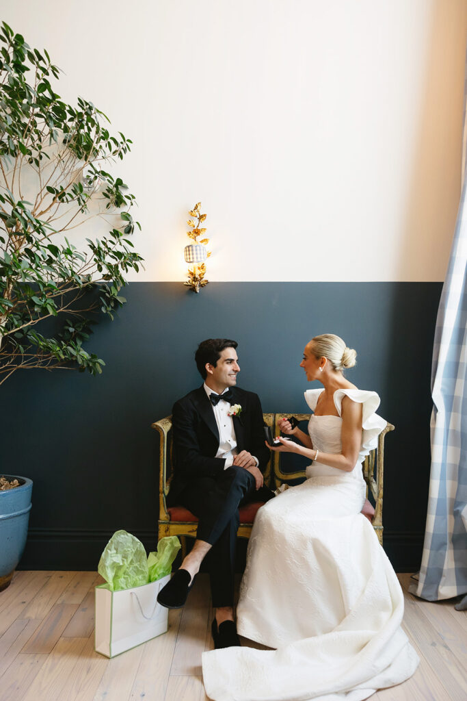 Wedding ceremony in a historic venue
