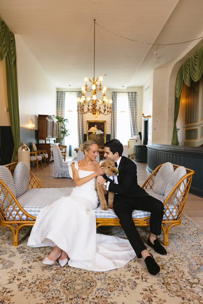 Wedding ceremony in a historic venue
