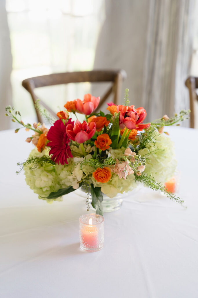 Spring wedding reception details
