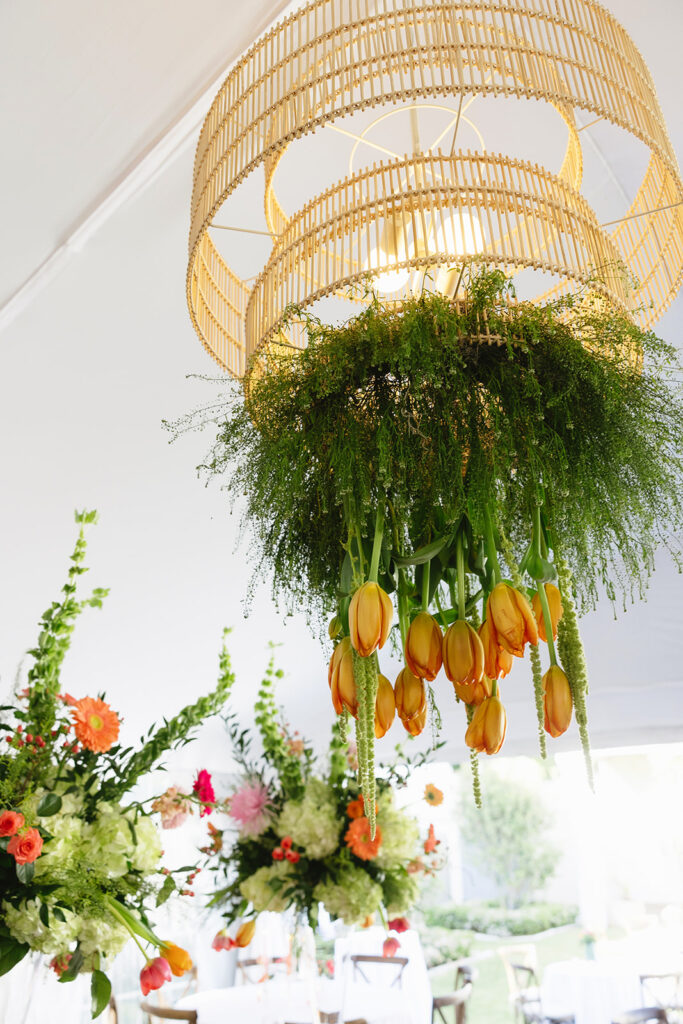 Spring wedding reception details
