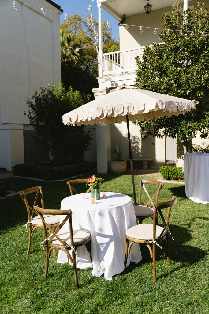 Spring wedding reception details

