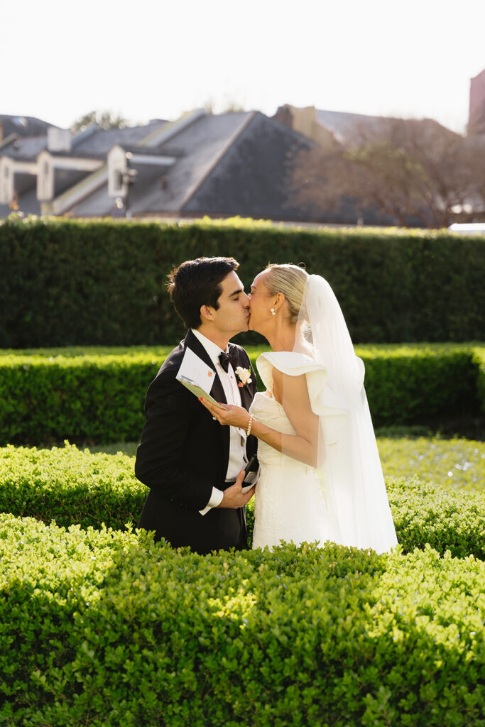 Bride and groom on their wedding day

