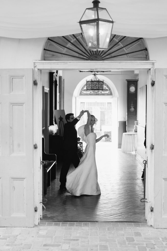 Bride and groom on their wedding day
