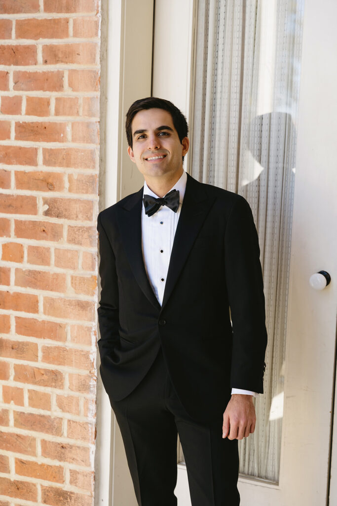 Groom getting ready for his wedding day
