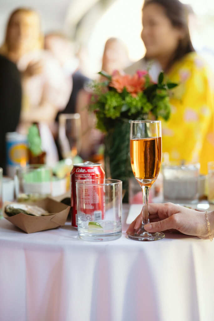 Spring wedding reception details
