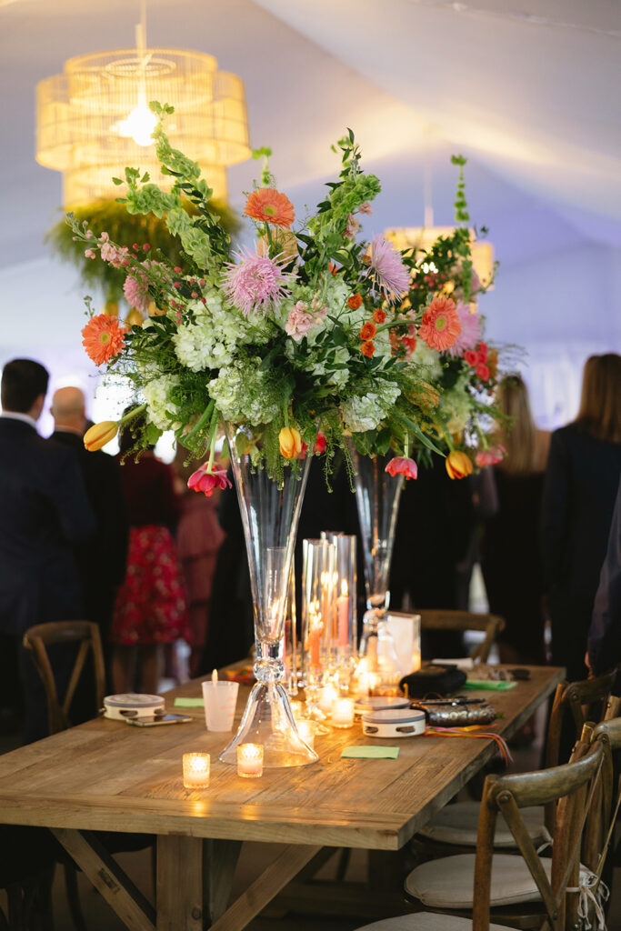 Spring wedding reception details
