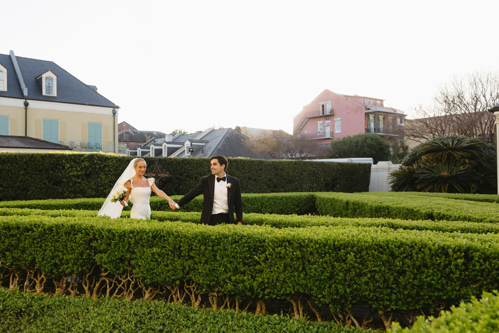 Bride and groom on their wedding day

