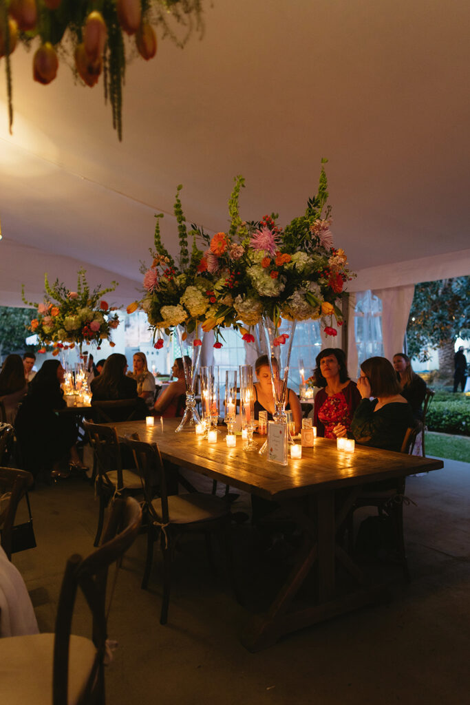 Spring wedding reception details
