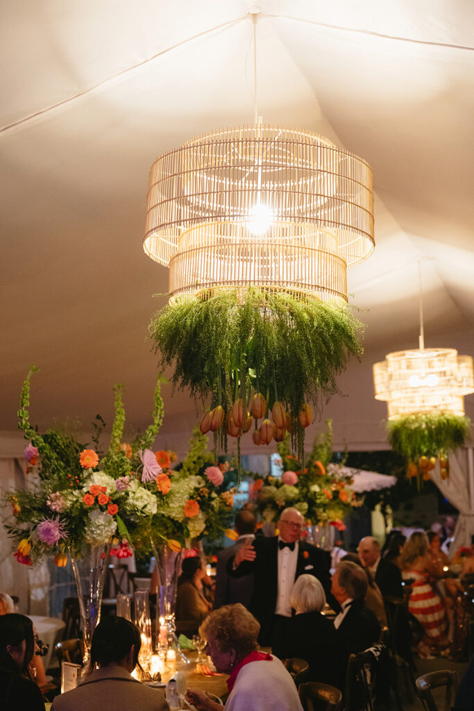 Spring wedding reception details