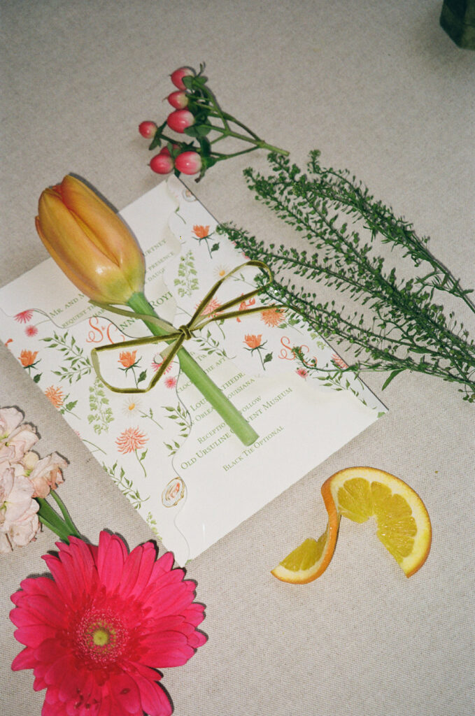 Spring wedding photos on film