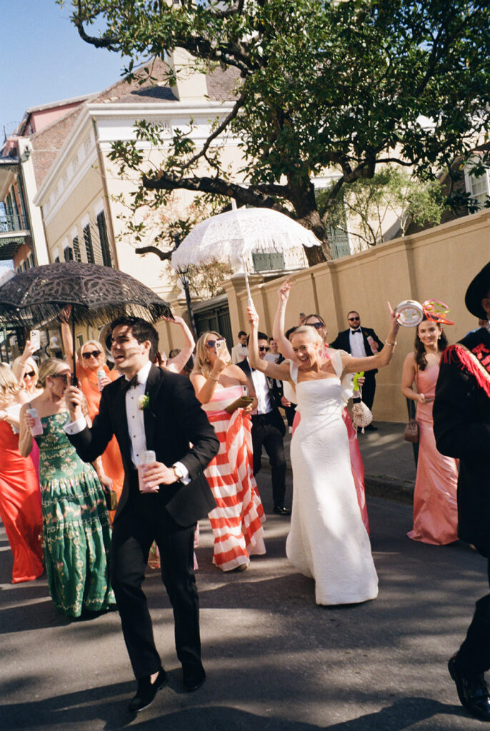 Spring wedding photos on film