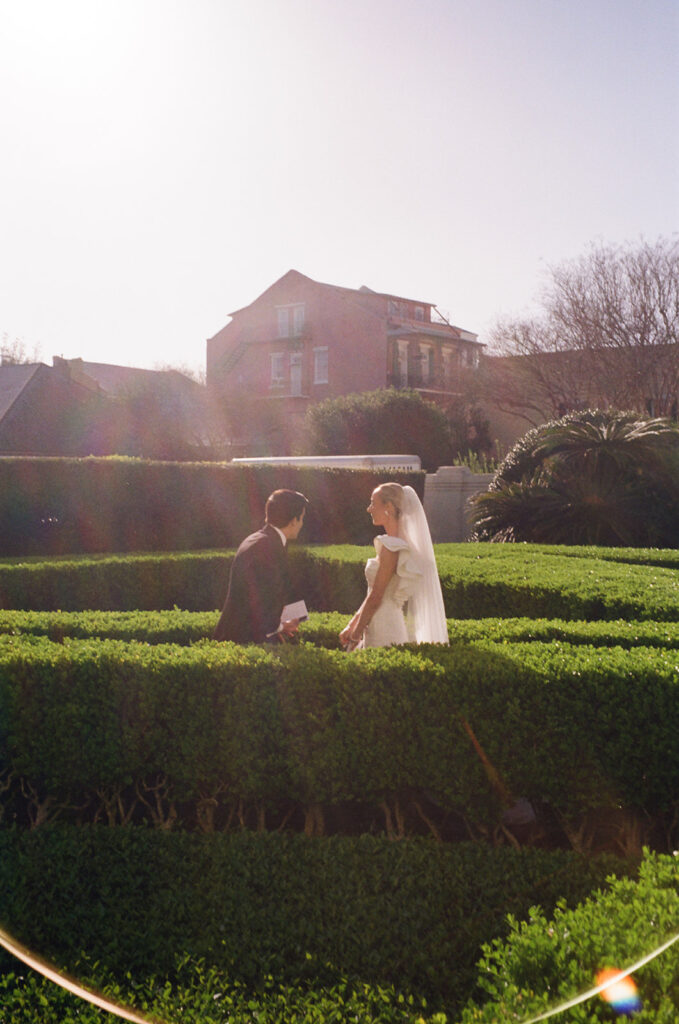 Spring wedding photos on film