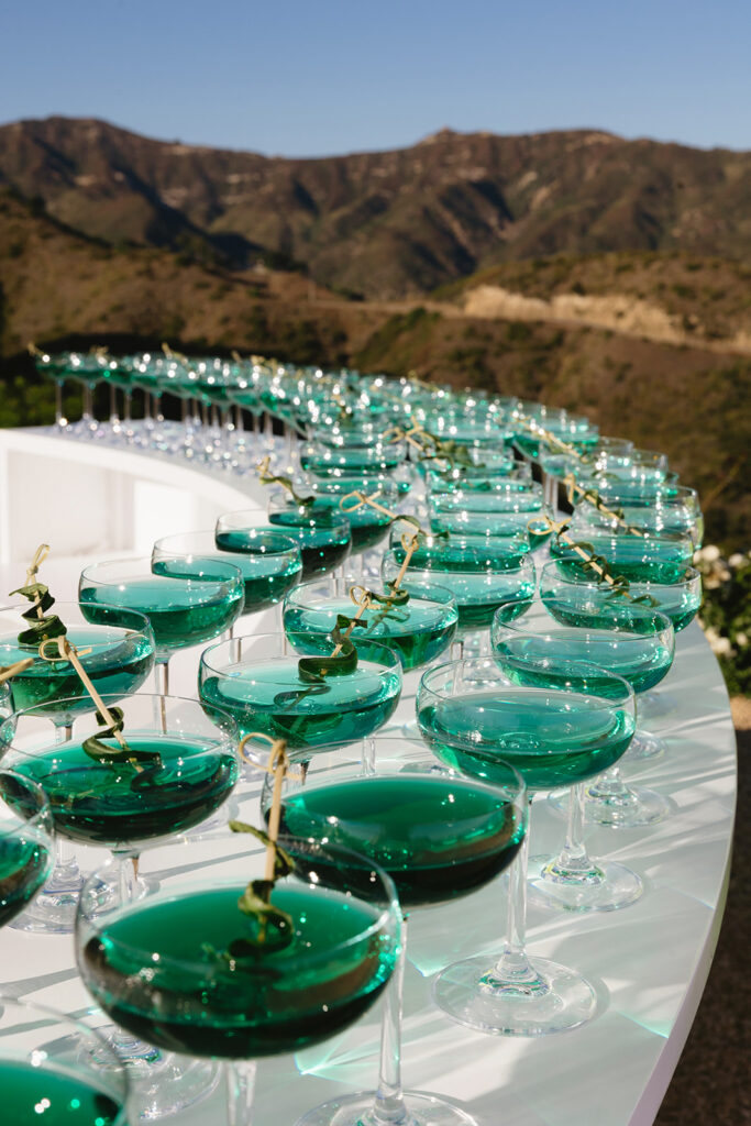 Elegant colorful wedding details with intentional design elements
