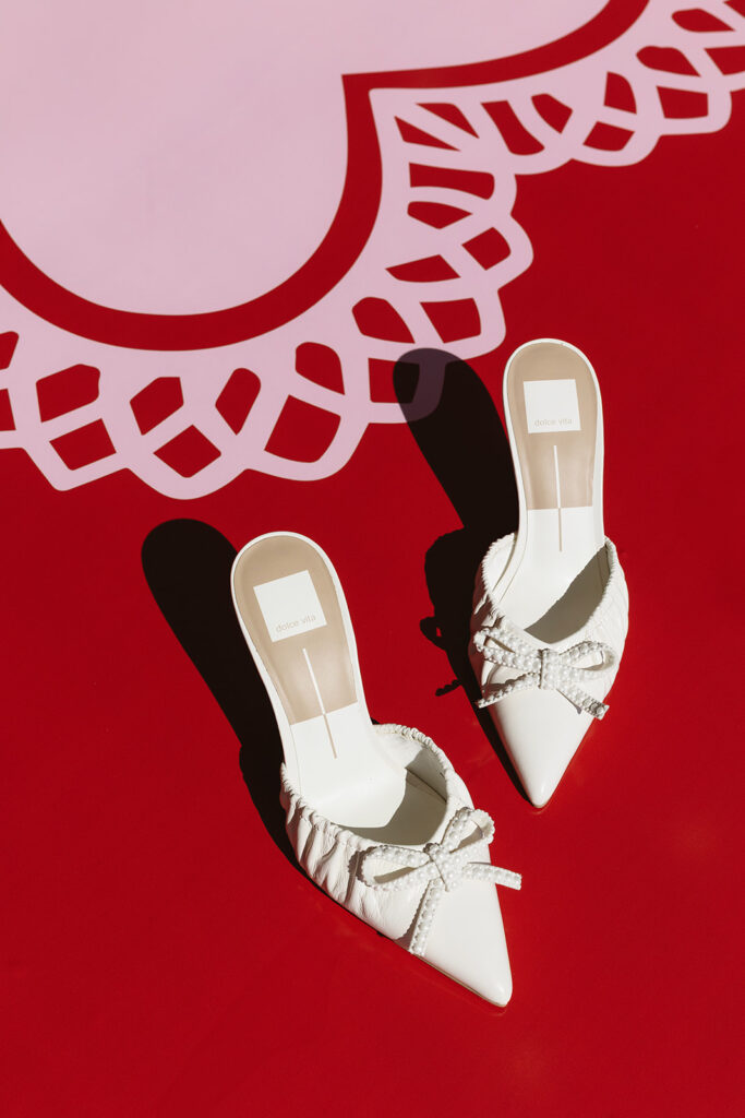Valentines day wedding details including florals and stationery
