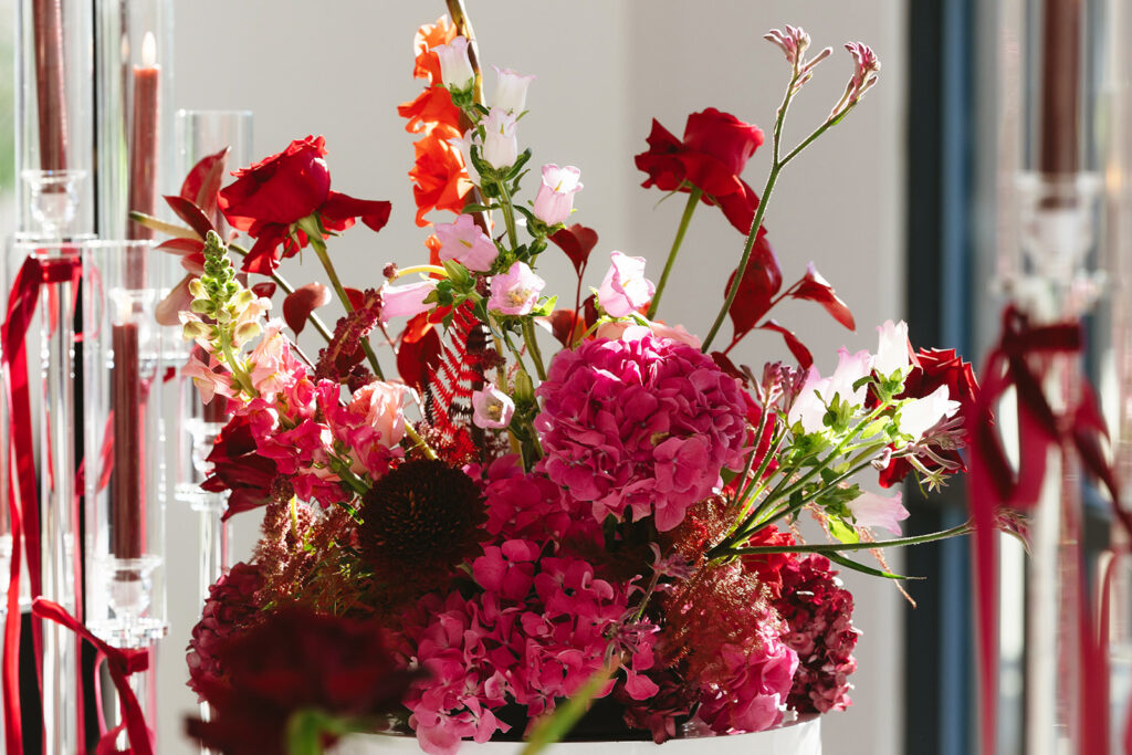Colorful wedding ceremony setup at The Homestead in Texas
