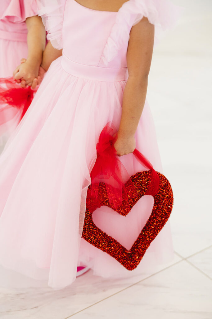 Valentines day wedding details including florals and stationery
