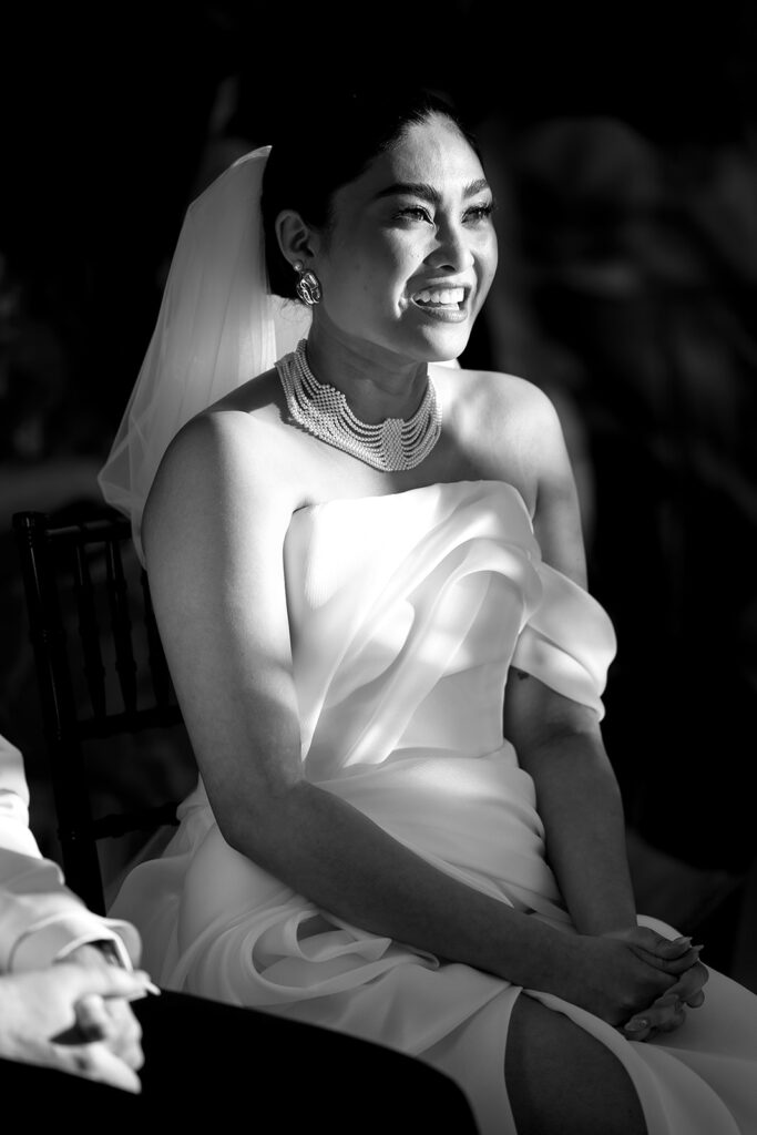 Bride and groom sharing a quiet moment 